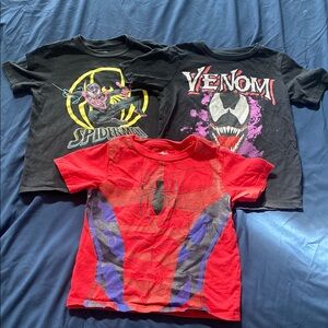 Spider-Man and Venom Kids T-Shirt Set - Black and Red